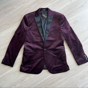 Express Men Blazer Jacket Burgundy Sz M - NWT